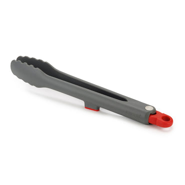 Duo Lockable Tongs with Tool Rest - Grey/Red