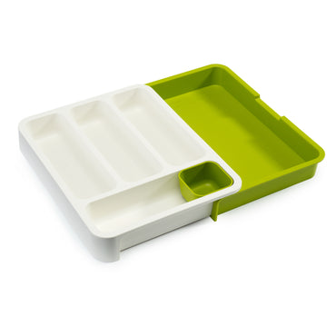 DrawerStore Cutlery Tray - White/Green