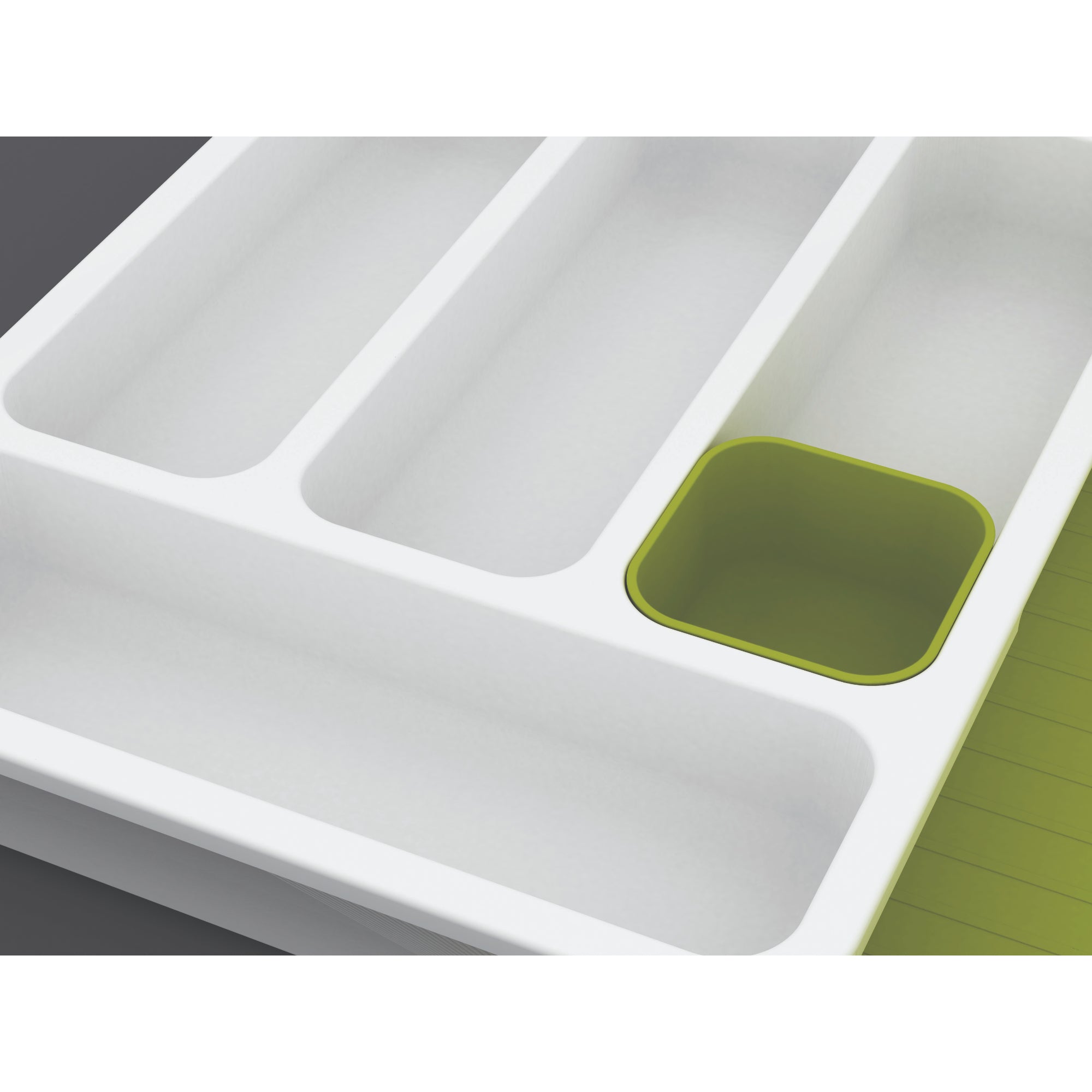 DrawerStore Cutlery Tray - White/Green