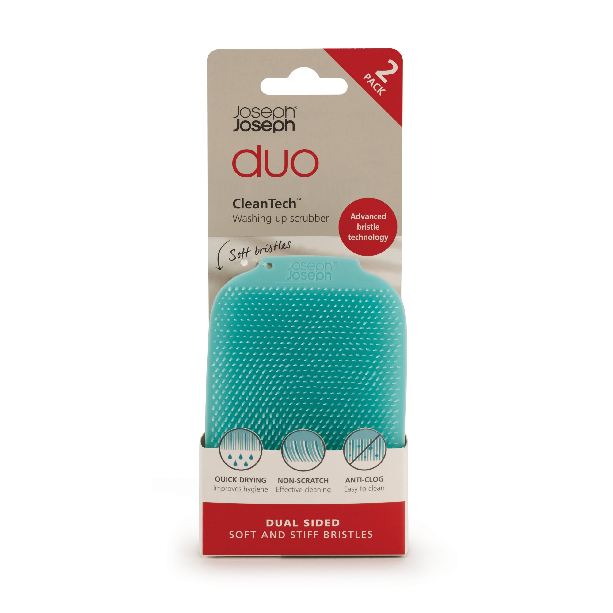 Duo Scrubber 2-pack - Grey/Mint