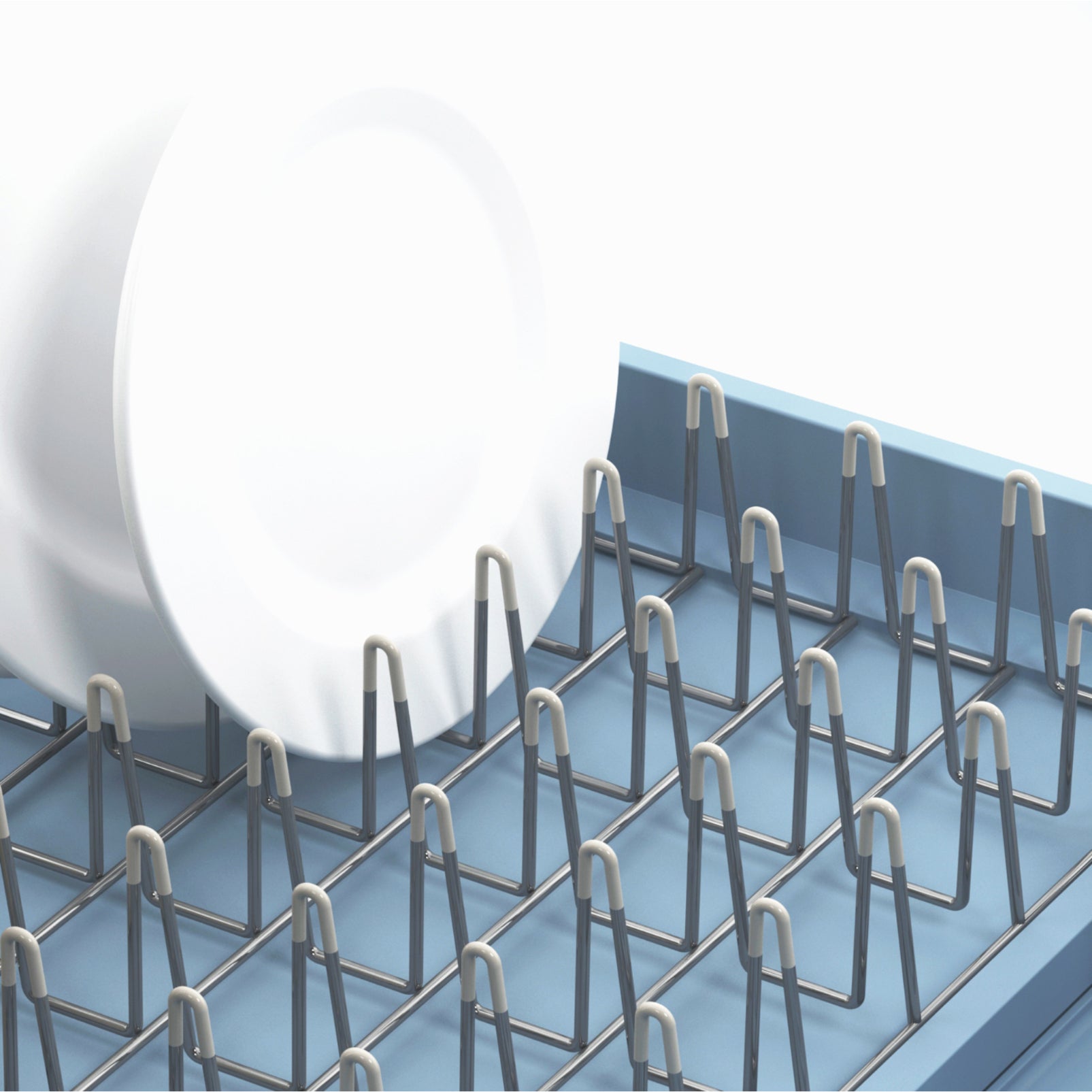 Extend Expandable Dish Rack with Draining Plug - Sky
